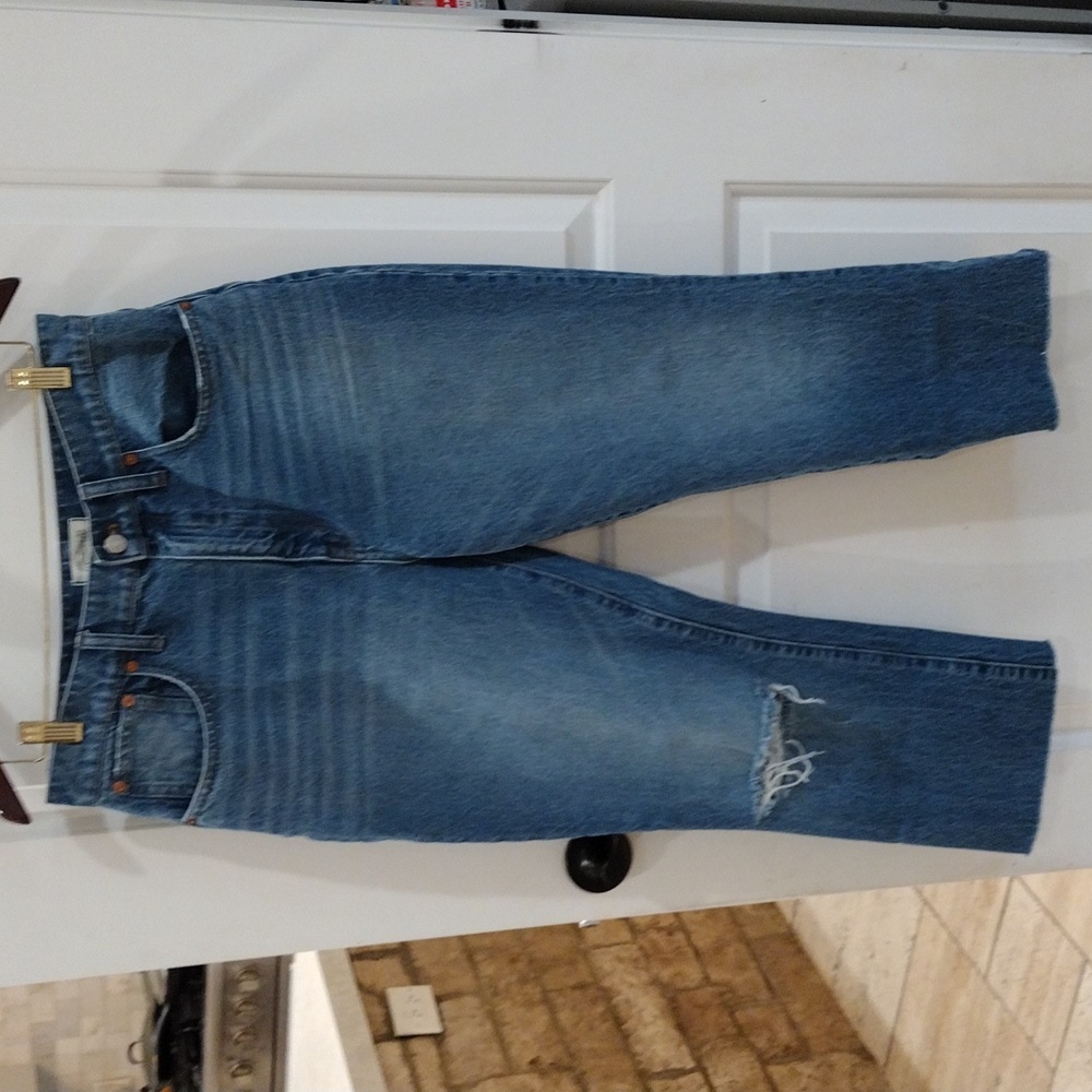 Madewell Slim Demi Boot Jeans Size 29 Medium Distressed Wash